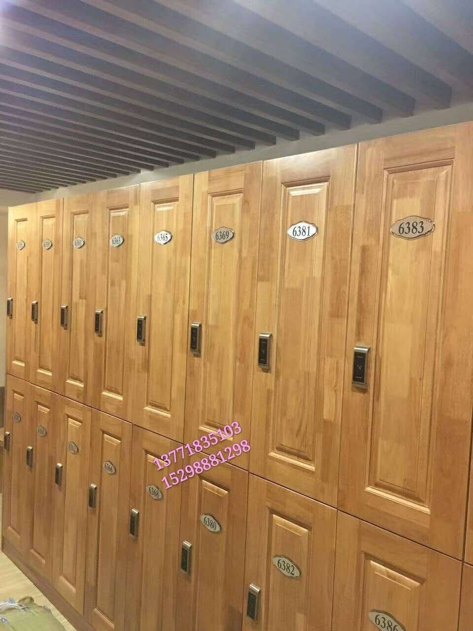 木质汗蒸房养生馆更衣柜足浴房健f身房木质储物柜浴场浴室更衣柜