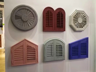 透气窗 欧式 工厂直销 shutters 华伟异型木百叶窗