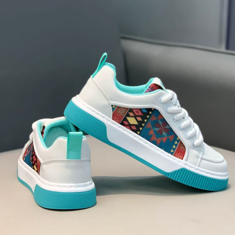 男鞋2025夏季新款时尚百搭小白鞋低帮平底板鞋布面刺绣透气休闲鞋