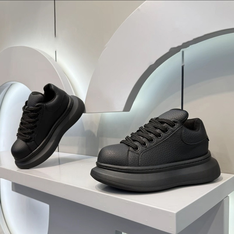 男鞋2025冬季新款时尚百搭厚底低帮运动休闲鞋真皮复古系带增高鞋,流行男鞋,时尚休闲鞋,淘宝优惠券,粉丝福利购,淘宝优惠卷