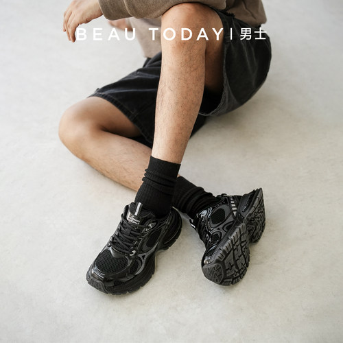 BeauToday厚底老爹鞋男高级感夏季透气鞋子男运动休闲鞋增高