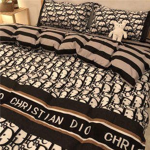 高级感床品欧式柔软四件套全棉被套床单纯棉轻奢学生宿舍床上用品