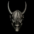 Silver Resin Great Horn Prajna Mask