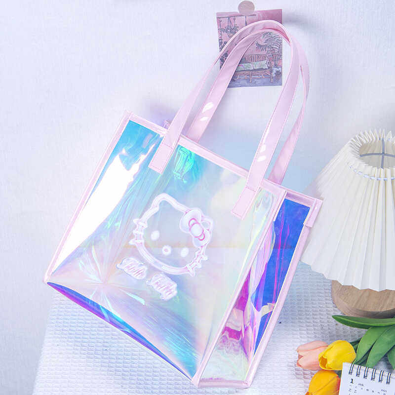 炫彩镭射手提安检ins风礼品袋