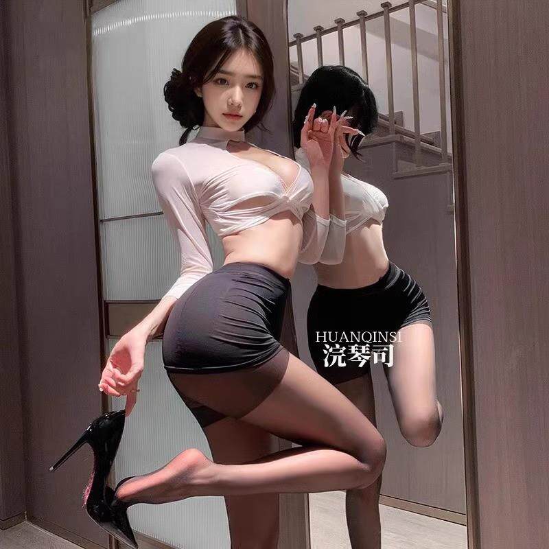 内衣性感晴趣紧身包臀短裙秘书OL制服睡衣小胸显大诱惑教师套装zy