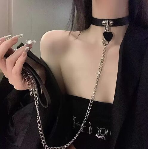 性感爱心小狗choker项圈情侣