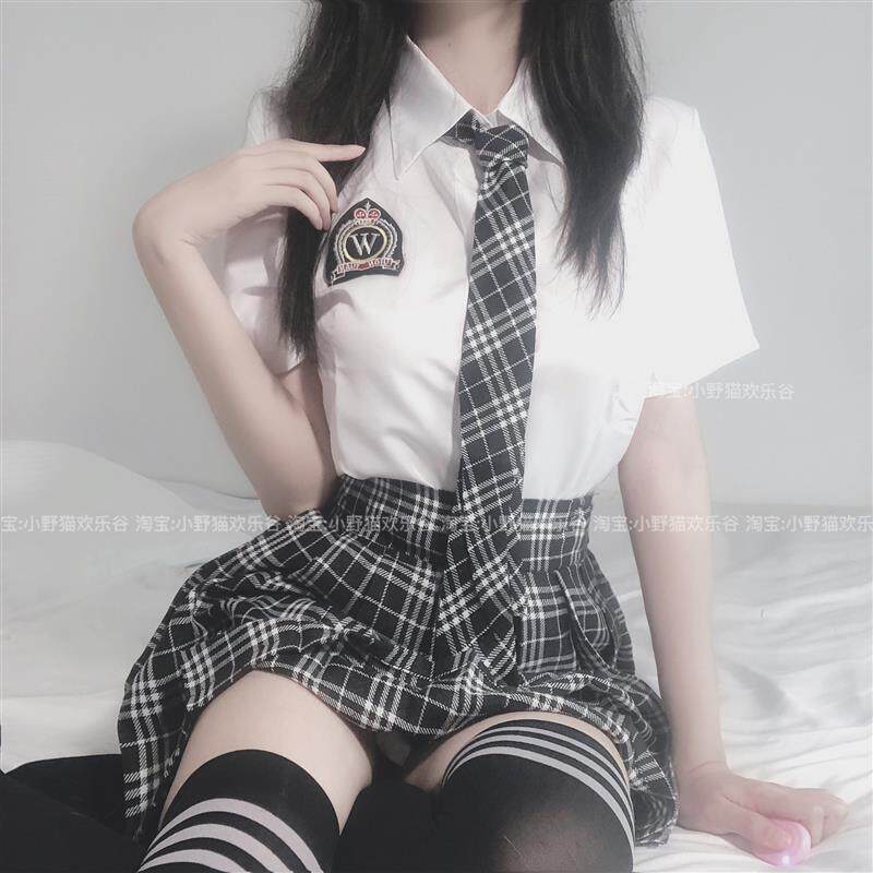 jk衬衫短袖学生制服套装夏季学院风短袖内搭白色衬衣百褶裙套装女