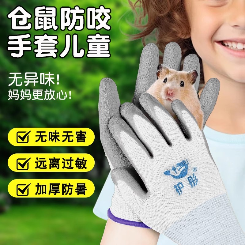 金丝熊仓鼠手套防咬防抓儿童专用
