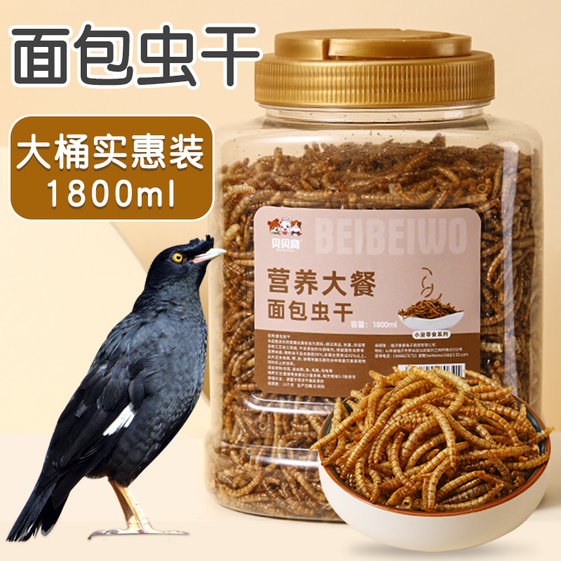 鹦鹉八哥芦丁鸡面包虫干零食