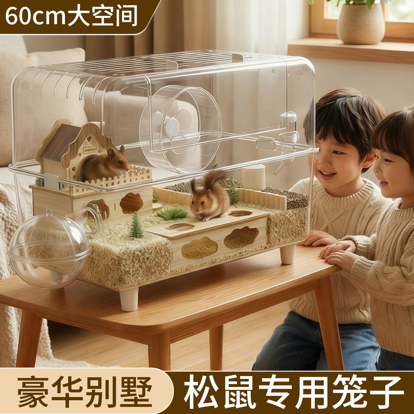 松鼠专用笼子仓鼠金丝熊豪华别墅超大便宜宠物家用易清理防啃咬60,宠物/宠物食品及用品,笼子,淘宝优惠券,粉丝福利购,淘宝优惠卷