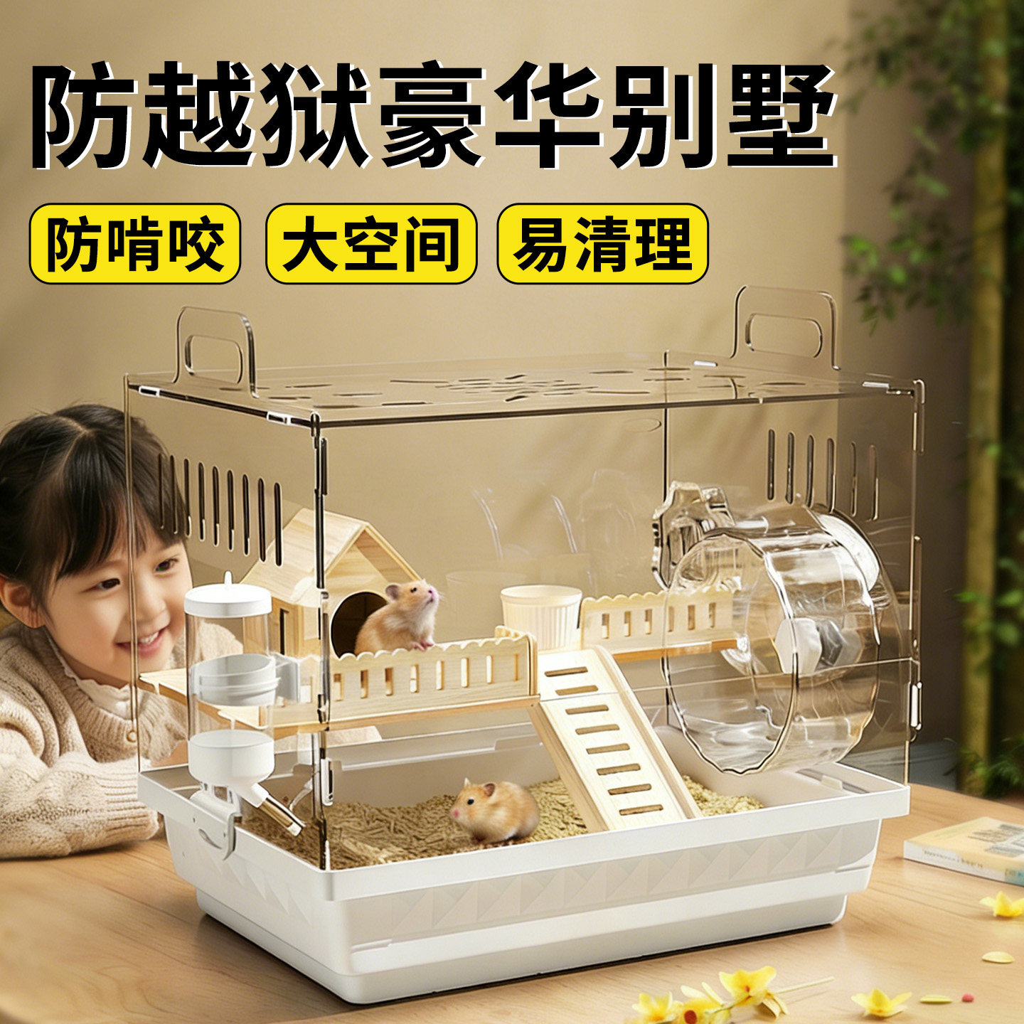 金丝熊小仓鼠笼子超大别墅豪华图片