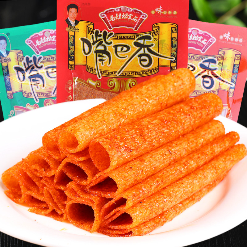 嘴巴香亲嘴片手撕豆皮大辣片条8090儿时怀旧零食小吃休闲食品混装