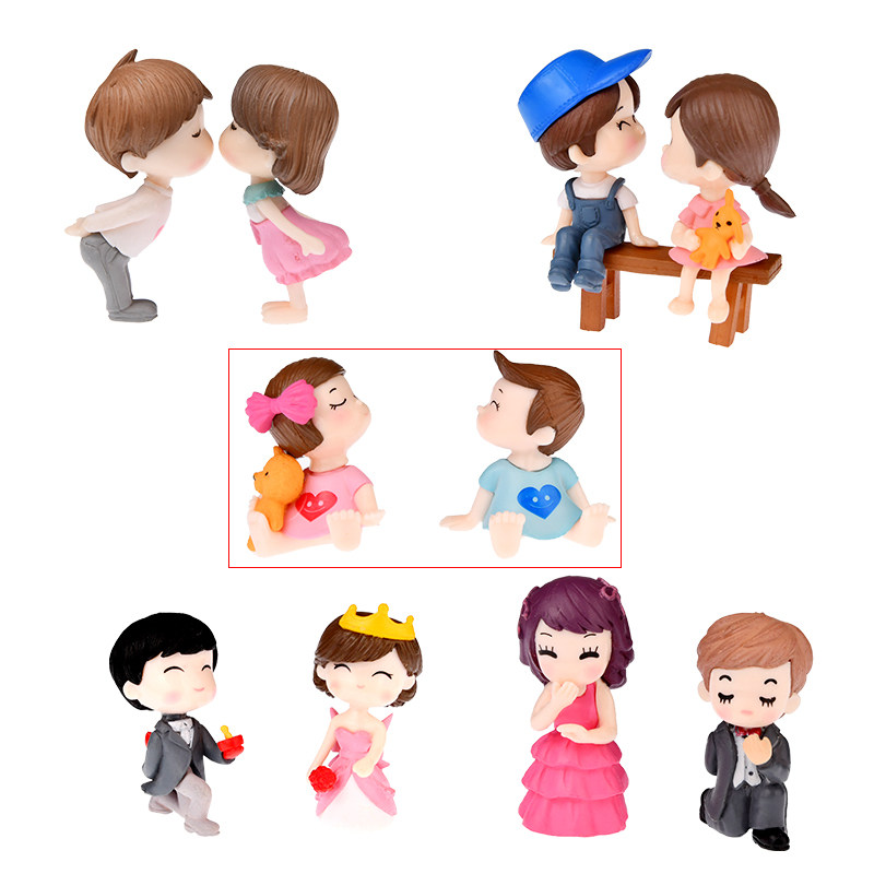 亲嘴情侣蛋糕烘焙装饰摆件 情人节浪漫求婚皇冠甜品台装扮摆件