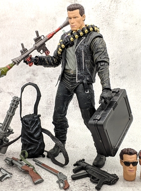 终结者手办未来战士黑暗命运阿诺施瓦辛格T800 T1000骨架模型