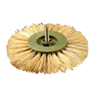 电动文玩清理刷盘毛刷轮猪鬃小刷盘抛光刷头金刚核桃橄榄核包浆刷