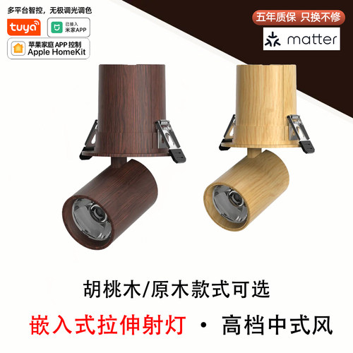 简萌黑胡桃木Matter调光射灯