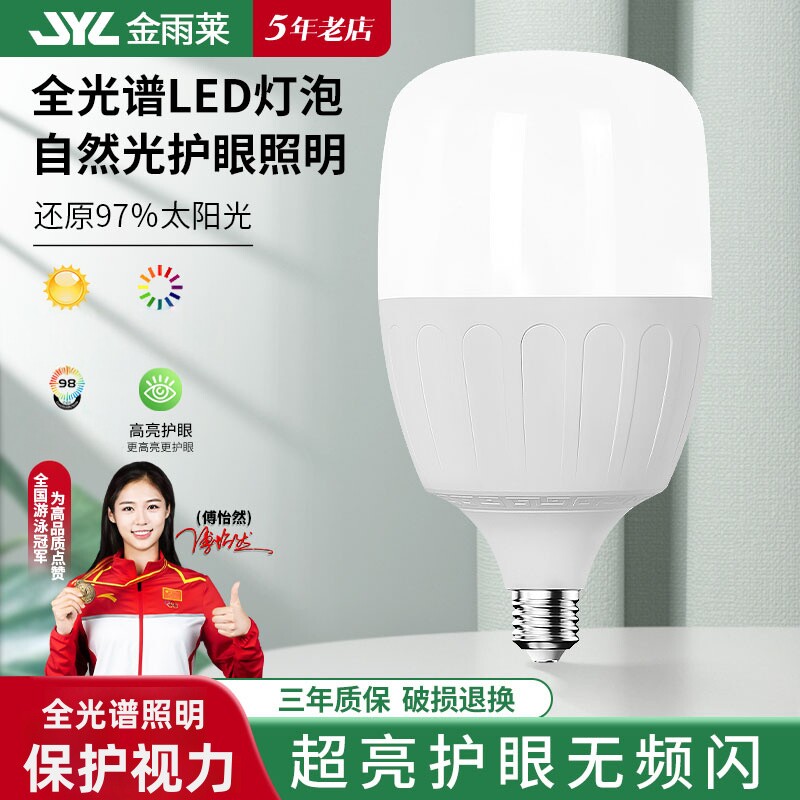 超亮白光全光谱护眼无频闪球泡灯图片