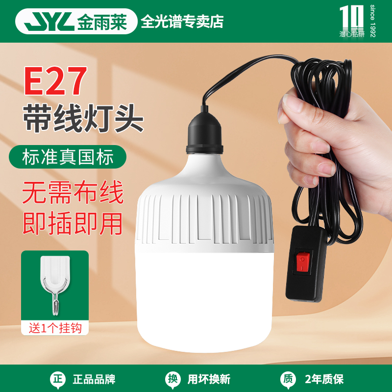E27螺口悬挂开关带线户外照明灯