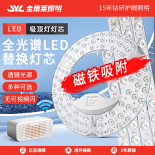 全光谱led吸顶灯灯芯替换改造灯条磁吸家用护眼卧室圆形灯盘灯板