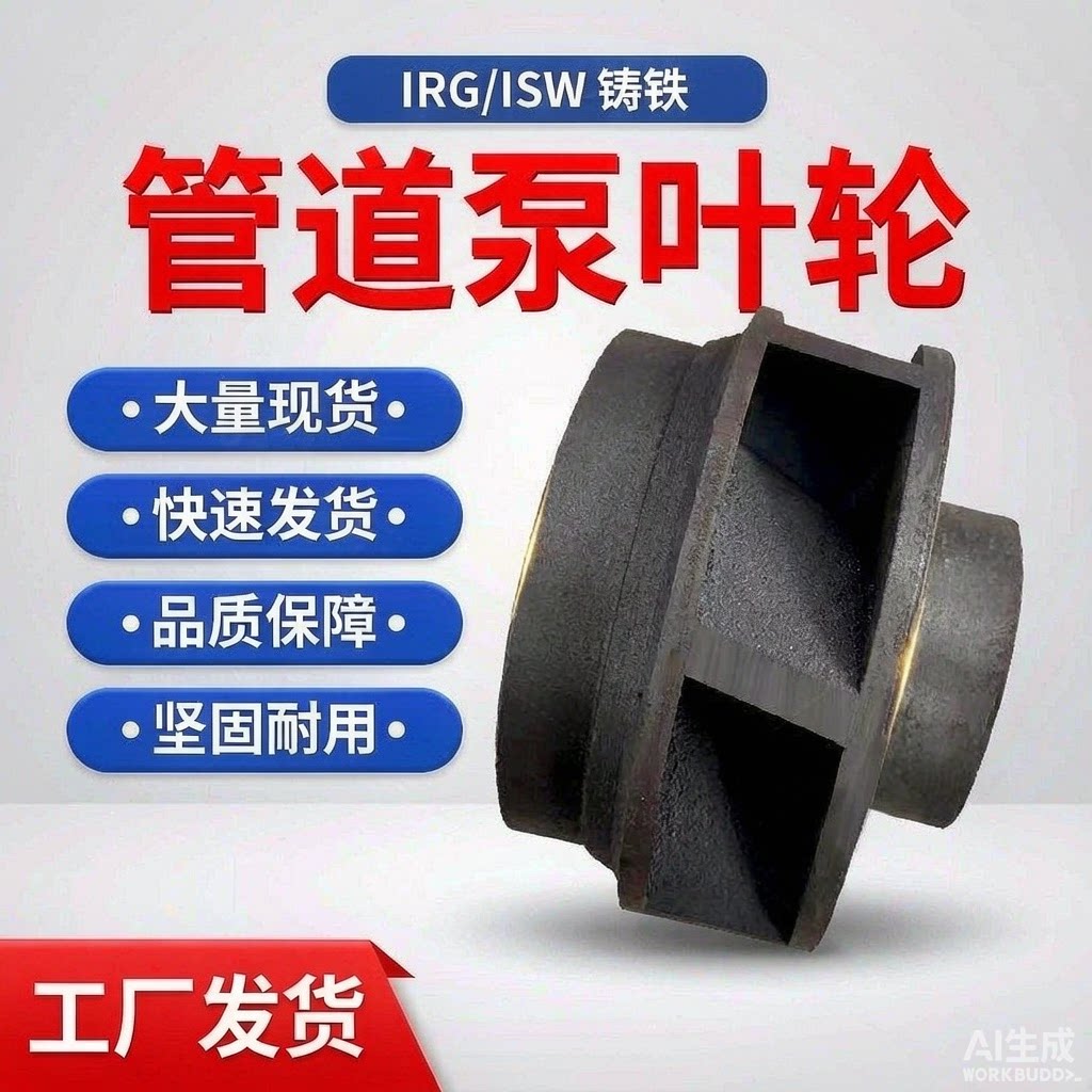 IRG/ISW管道泵铸铁叶轮管道离心泵增压泵循环泵消防泵配件不锈钢