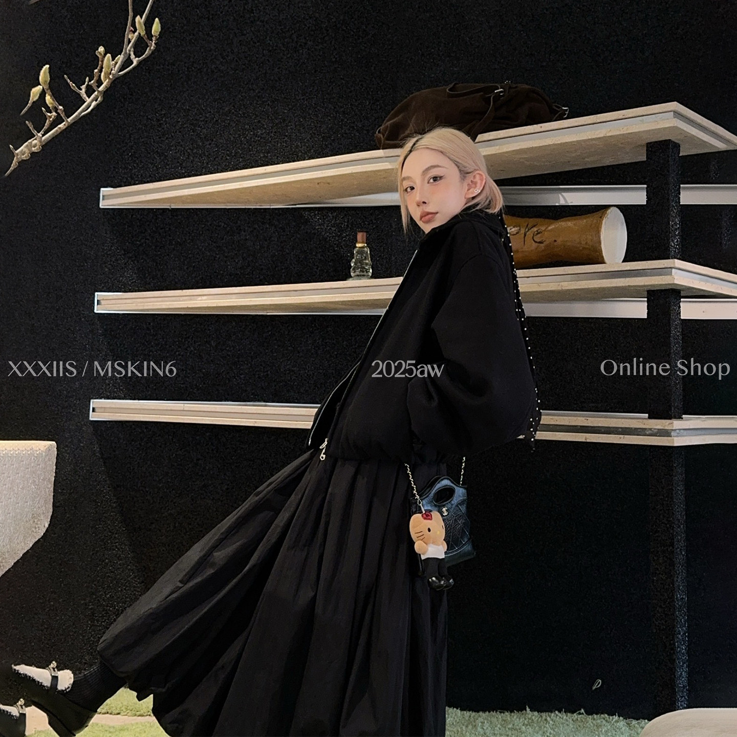 黑色夹克外套女短款微宽松显瘦