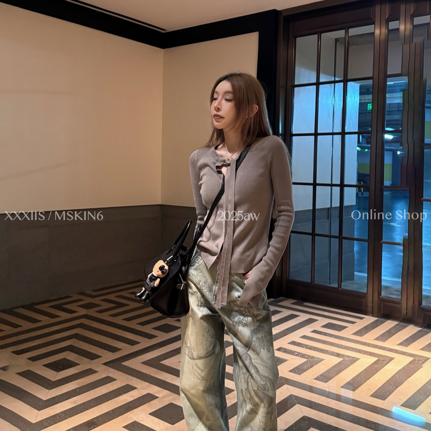 飘带针织开衫女高级感显瘦百搭