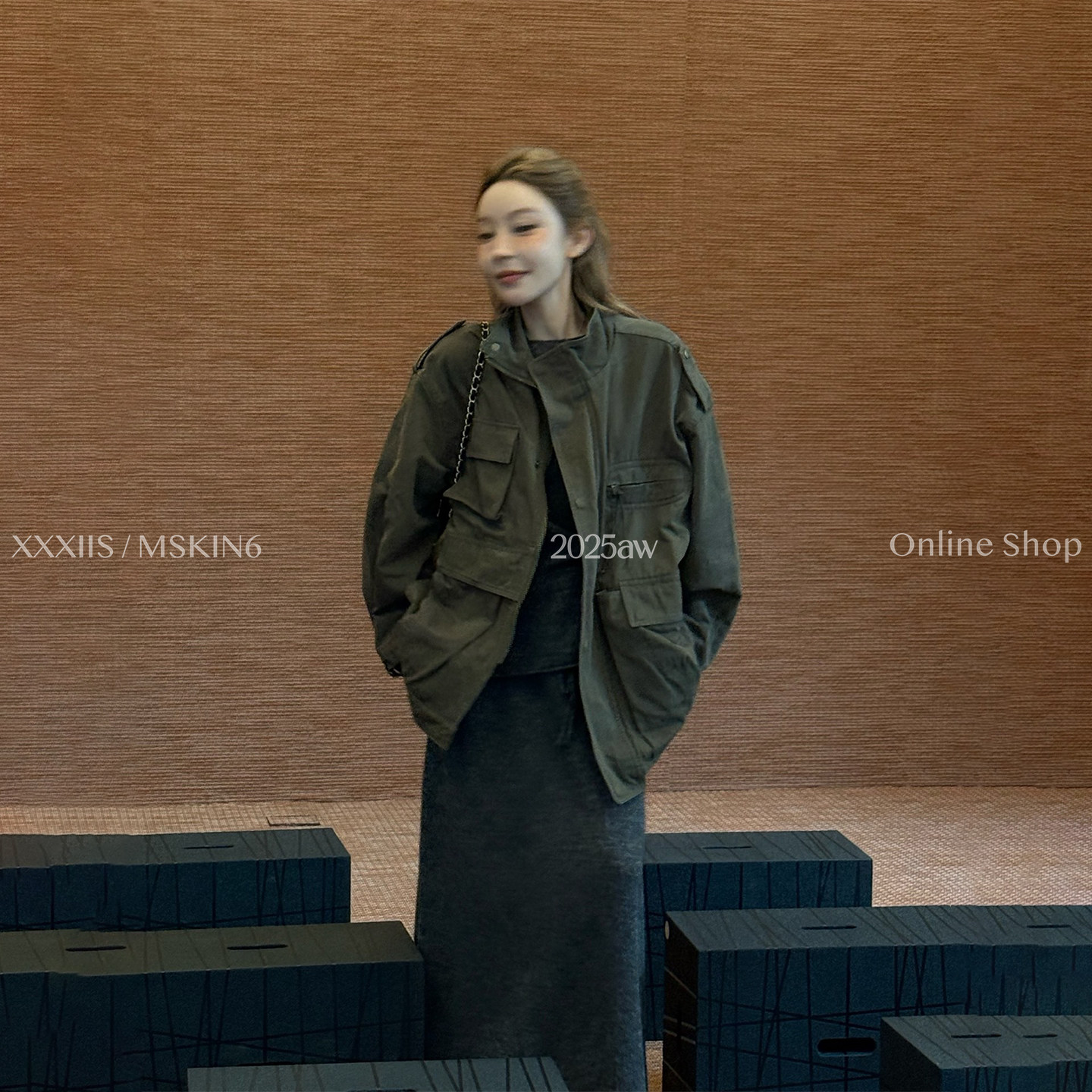 工装风外套女100棉显瘦显高