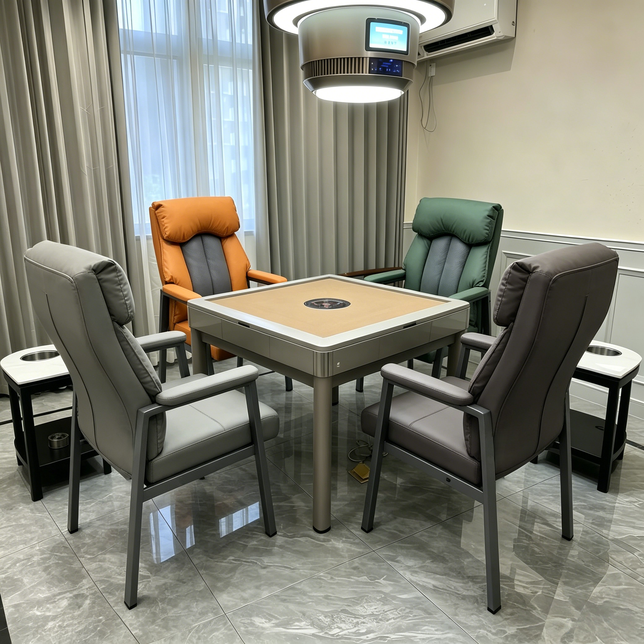 【4张】弹簧包麻将椅棋牌室专用茶楼高靠背加厚久坐高端麻将椅子