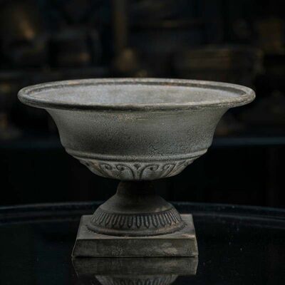 土色系铁艺做旧色系复古多造型仿古花瓶花器金属工艺品容器摆件