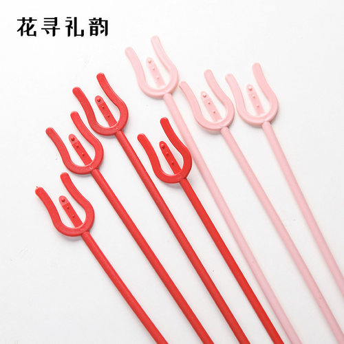 心形塑料卡片夹开业贺卡