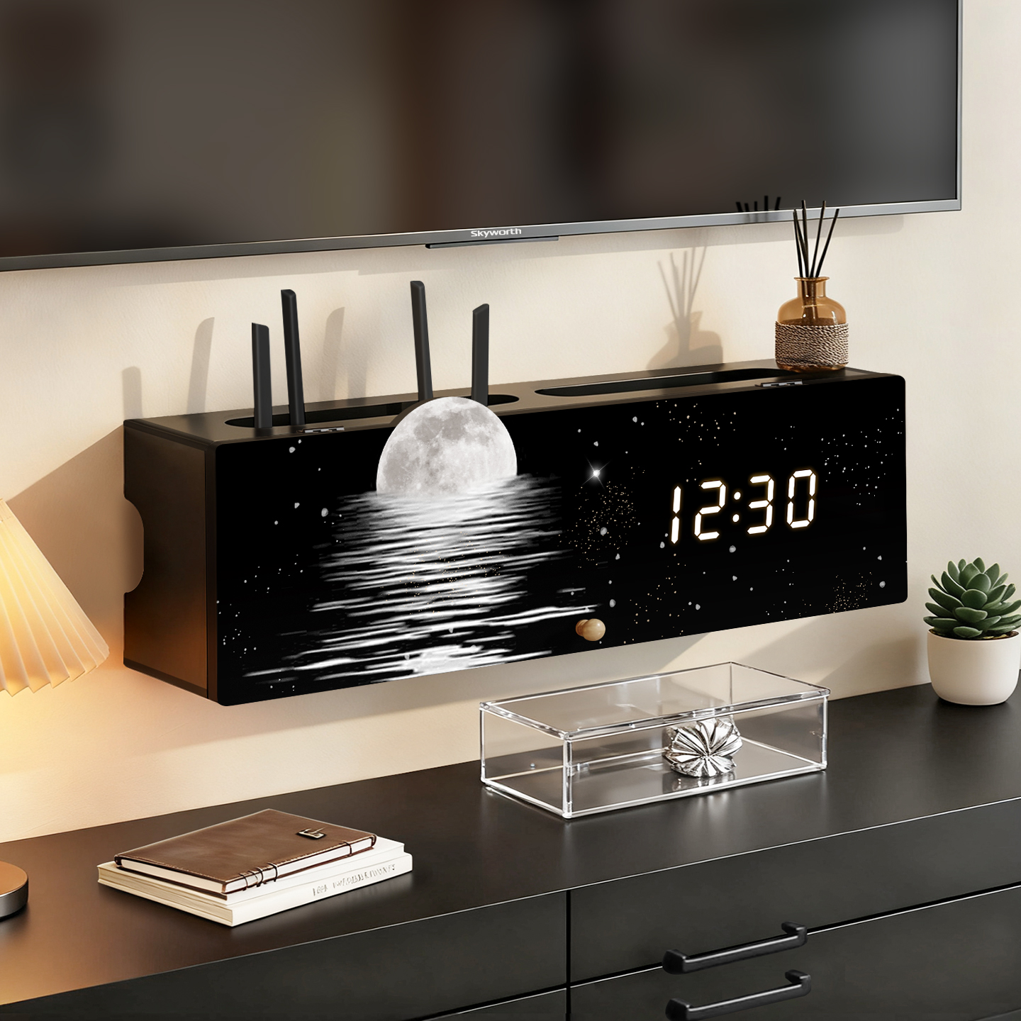 现代简约路由器收纳盒