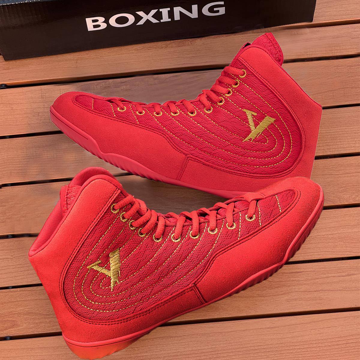 高帮摔跤鞋男专业搏击鞋