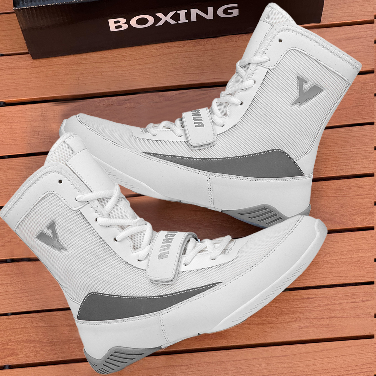 高帮摔跤鞋男专业搏击鞋