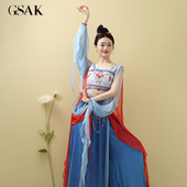 素古风套装 GSAK敦煌飞天改良汉服仙气显瘦异域风情服装 珠绣汉元 女