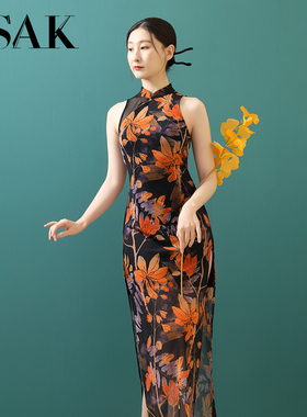 新中式改良旗袍2026新款高级黑色复古连衣裙春夏女民国风走秀汉服