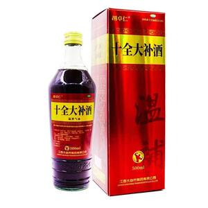 【胡卓仁】十全大补酒500ml*1瓶/盒气血两虚月经量多气短心悸