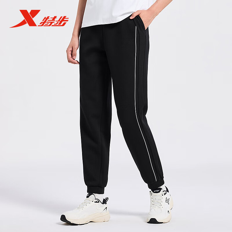 特步针织长裤女2025秋季