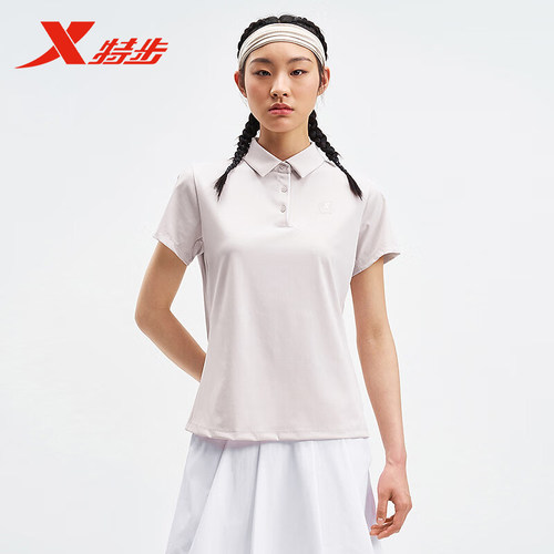 特步运动POLO衫女冰丝速干