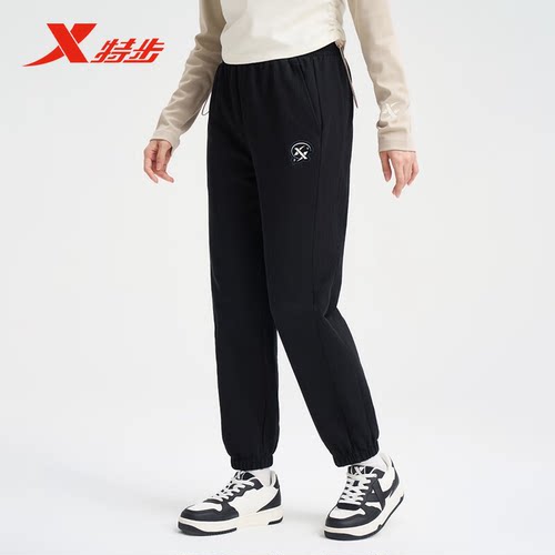 特步针织长裤女2024新款秋季女裤子潮流休闲运动裤976328630529