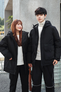 21冬季短款情侣装工装休闲百搭羽绒服外套男韩版Y2058-P90图片
