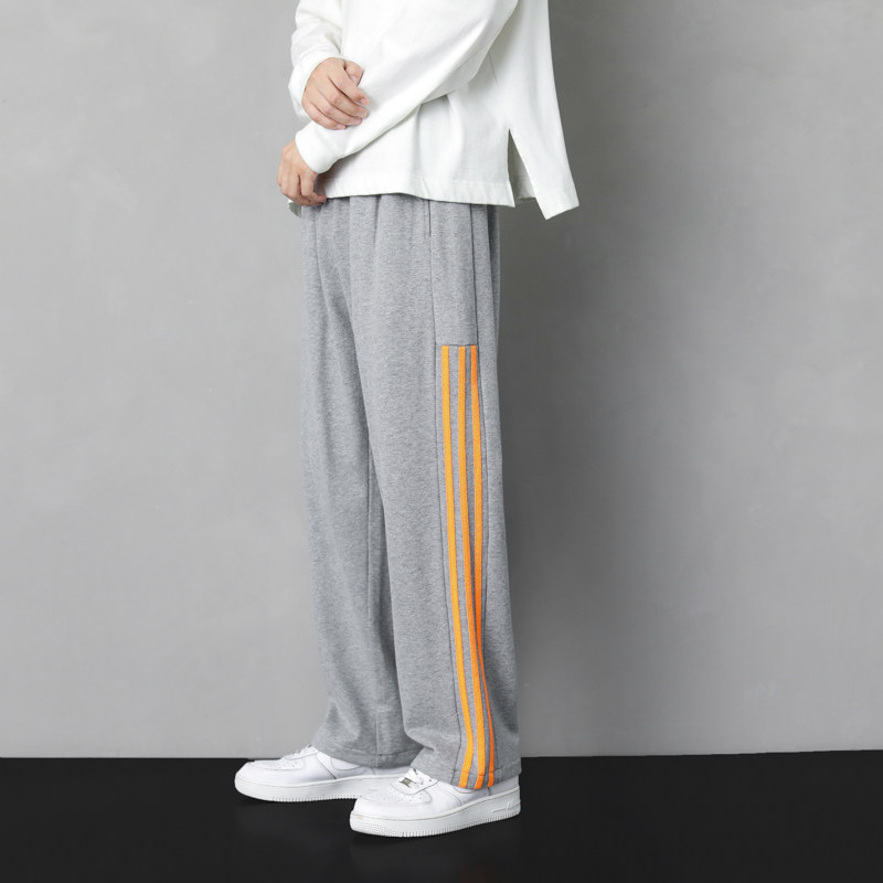 品质2023秋冬加厚拖地裤宽松百搭直筒长裤男港风K70-P35限49,男装休闲裤,星座815-2