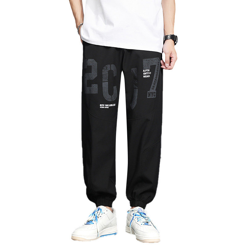 冰丝裤男夏季宽松束脚超薄垂感丝滑休闲长裤速干运动裤K2211-P35,男装休闲裤,星座815-2