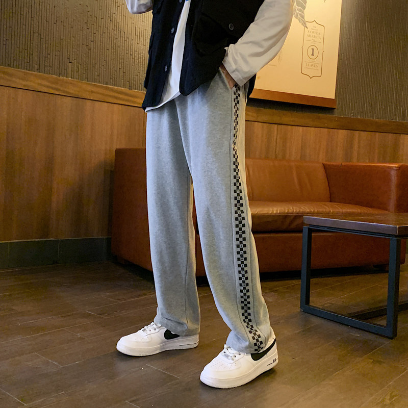 2023秋季新款男士休闲垂感宽松百搭直筒长裤男港风K60P35限49,男装休闲裤,星座815-2
