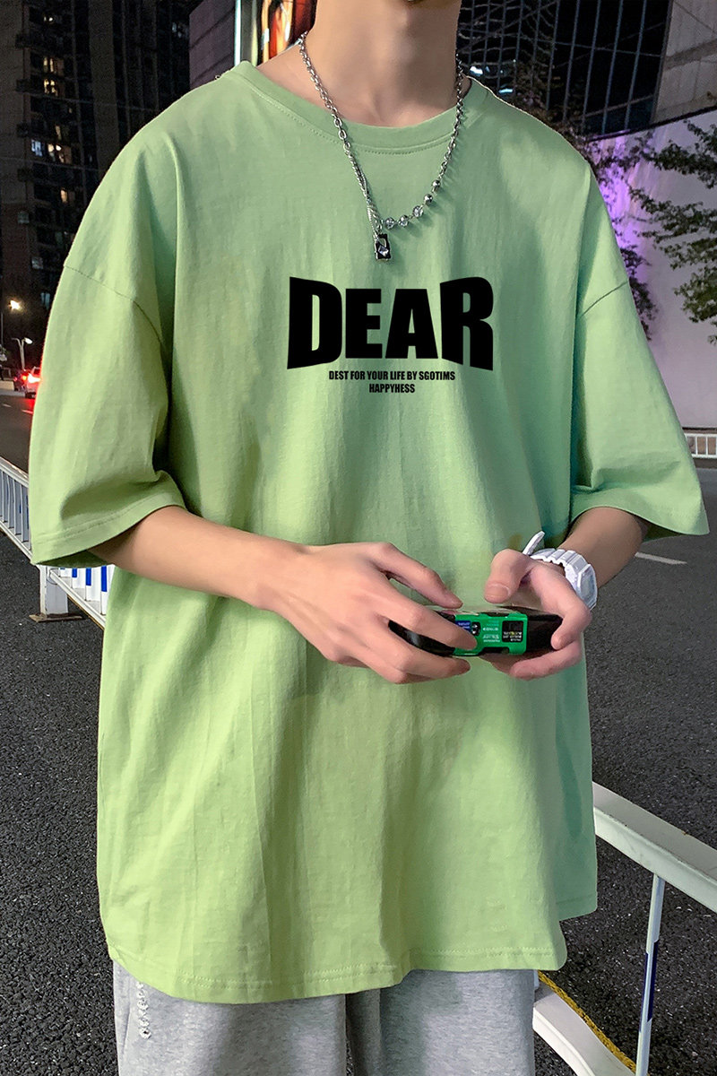 22夏季港风男士百搭休闲复古印花潮大码宽松圆领短袖T恤T6605-P15,男装T恤,星座815-2