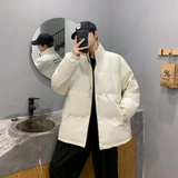 男装棉衣男PU皮棉服2023年新款宽松面包服立领冬装棉袄M2101-P105，男装棉衣，星座815-2