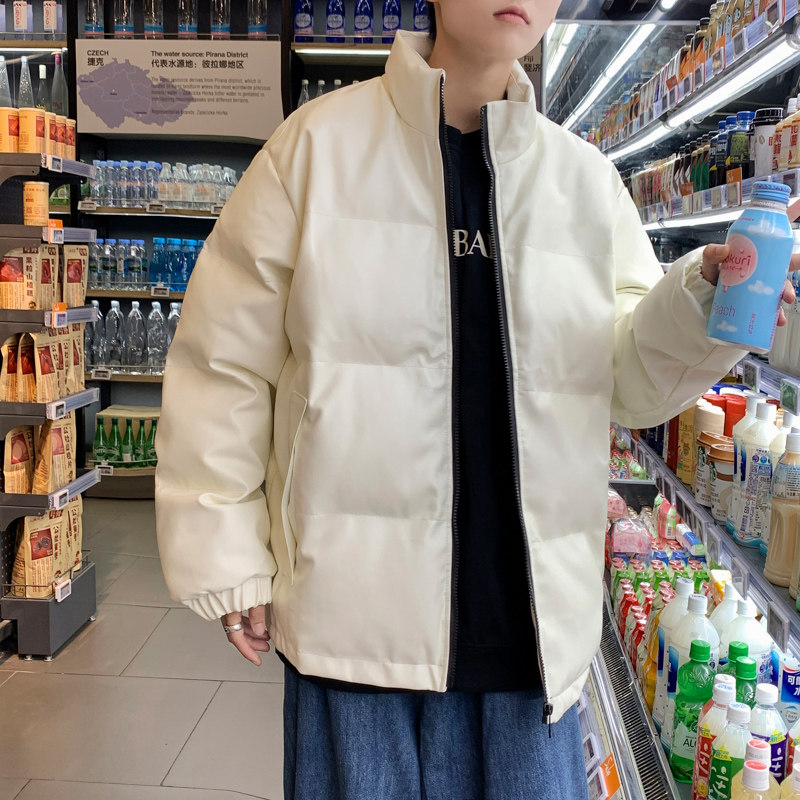 男装棉衣男PU皮棉服2023年新款宽松面包服立领冬装棉袄M2101-P105,男装棉衣,星座815-2