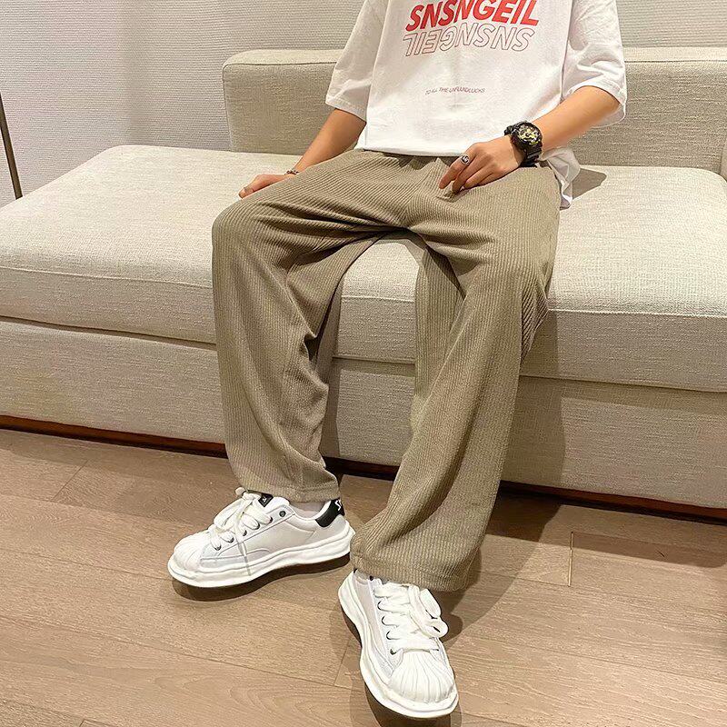 新款高街三宅褶皱男装拖地裤宽松直筒波浪裤垂感休闲裤子K340-P35,男装休闲裤,星座815-2