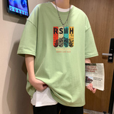 2024夏季新款短袖T恤男大码港风体恤潮牌潮流纯棉打底衫T6611-P15，男装T恤，星座815-2