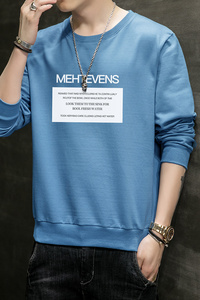 跑量卫衣男21秋季打底上衣潮流韩版宽松T恤时尚百搭长袖W008-P16图片