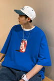 2024夏季新款短袖T恤男大码港风体恤潮牌潮流纯棉打底衫T6609-P15，男装T恤，星座815-2